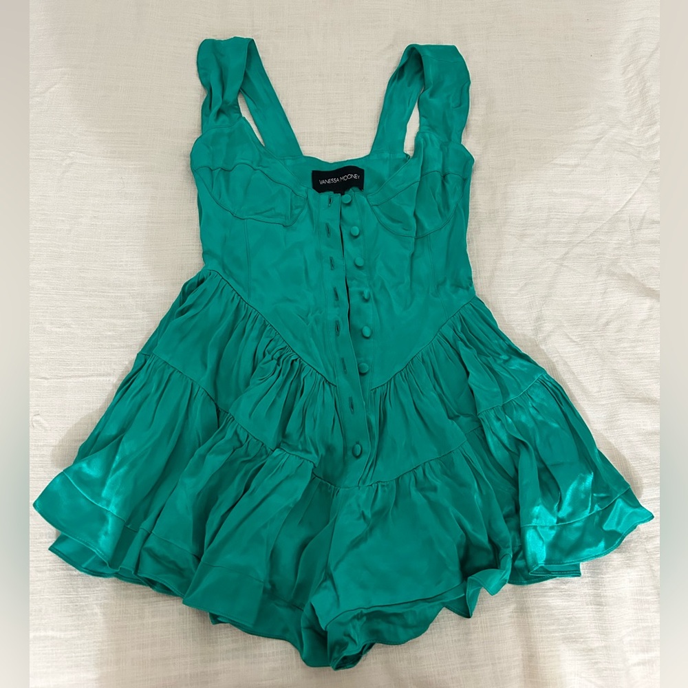 Vanessa Mooney Teal Jumpsuit